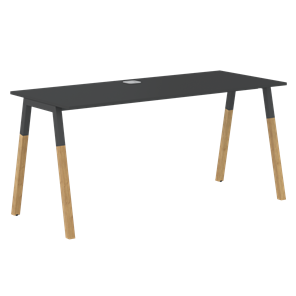 Письменный стол FORTA Черный Графит-Черный Графит-Бук FST 1367 (1380х670х733) в Энгельсе