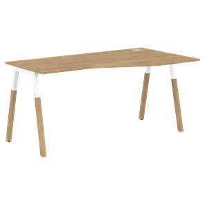 Письменный стол правый FORTA Дуб Гамильтон-Белый-Бук  FCT 1567  (R) (1580х900(670)х733) в Саратове