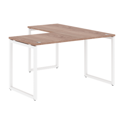 Письменный стол угловой левый XTEN-Q Дуб-сонома- белый XQCT 1415 (L) (1400х1500х750) в Саратове - изображение