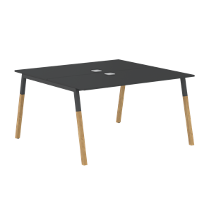 Переговорный стол FORTA Черный Графит-Черный Графит-Бук  FWST 1313 (1380x1346x733) в Саратове