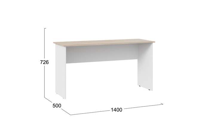 Письменный стол Тип 14, 1400 (Дуб Сонома/Белый Ясень) в Энгельсе - изображение 2