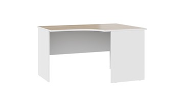 Офисный угловой стол Успех-2 ПМ-184.05 (Дуб Сонома, Белый) в Энгельсе