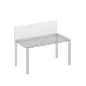 Экран для стола 140 на белом металлокаркасе Комфорт КФ, белый премиум (140x45x1.8) К.Б 842 в Энгельсе