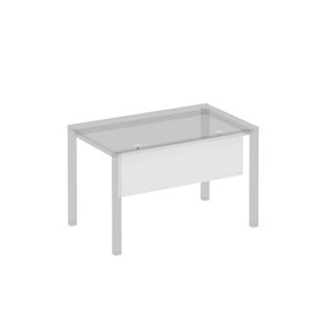 Экран стола защитный (ДСП) с кронштейнами для стола 120 на белом металлокаркасе Комфорт КФ, белый премиум (120x3.2x1.8) К.Б1 812 в Энгельсе