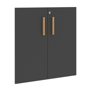 Двери для шкафов низкие с замком FORTA Черный ГрафитFLD 40-2(Z) (794х18х766) в Саратове