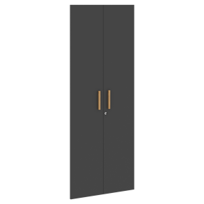 Двери для шкафов высокие с замком FORTA Черный Графит FHD 40-2(Z)  (794х18х1932) в Саратове