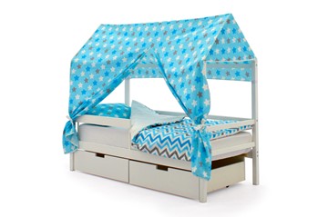 Крыша текстильная для кровати-домика Svogen (звезды, голубой) в Саратове