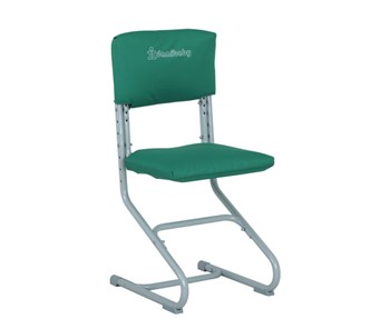 Комплект чехлов на спинку и сиденье стула СУТ.01.040-01 Зеленый, Замша в Саратове