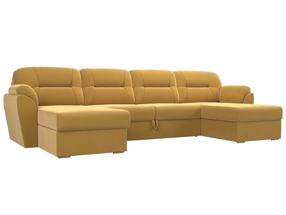 П-образный диван Бостон, Желтый (микровельвет) в Саратове - изображение