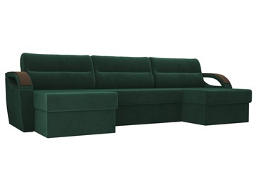 П-образный диван Форсайт, Зеленый (велюр) в Саратове
