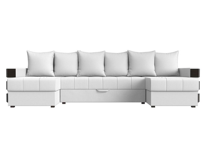 Большой П-образный диван Венеция боннель, Белый (Экокожа) в Саратове - изображение 1