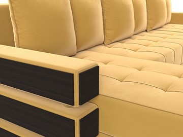 П-образный диван Венеция боннель, Желтый (Микровельвет) в Саратове - предосмотр 2