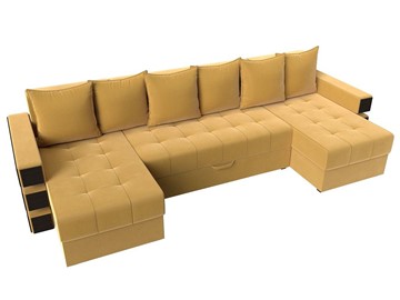 П-образный диван Венеция боннель, Желтый (Микровельвет) в Саратове - предосмотр 5