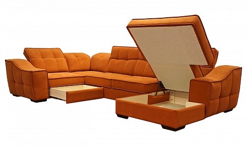 Угловой диван N-11-M (П1+ПС+УС+Д2+Д5+П1) в Энгельсе - изображение 1
