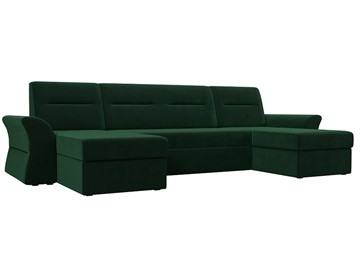 Большой П-образный диван Клайд, Зеленый (Велюр) в Саратове