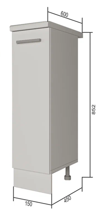 Кухонная тумба Н 15, Бетон пайн/Белый в Энгельсе - изображение