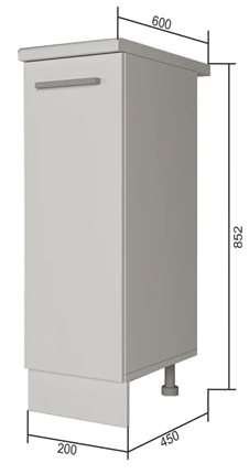 Тумба на кухню Н 20, Бетон пайн/Белый в Энгельсе - изображение