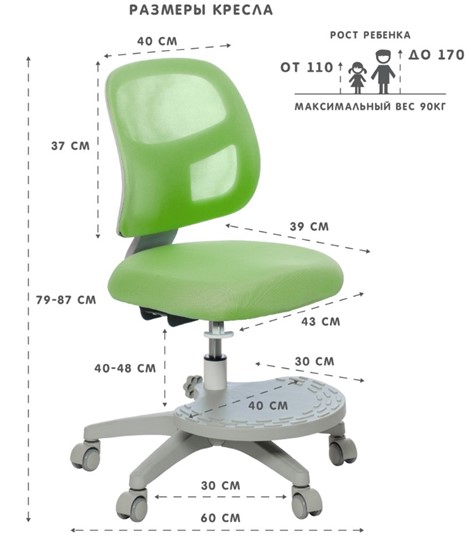 Кресло растущее Holto-22 зеленое в Саратове - изображение 5