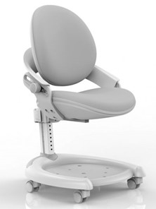 Детское растущее кресло Mealux ZMAX-15 Plus, Y-710 BL, белый металл, обивка серая однотонная в Энгельсе