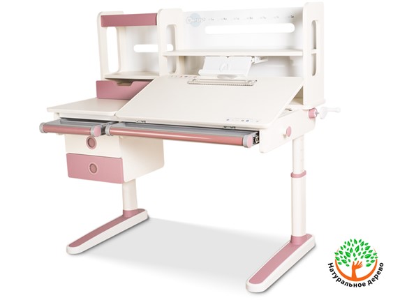 Детский стол-трансформер Mealux Oxford Max, Белый/Розовый в Саратове - изображение