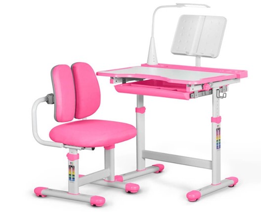 Комплект из растущего стола и кресла Mealux EVO BD-23 Pink в Саратове - изображение
