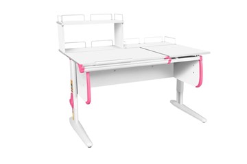 Детский стол-трансформер 1/75-40 (СУТ.25) + Polka_z 1/600 + Polka_zz 1/600 белый/белый/розовый в Энгельсе