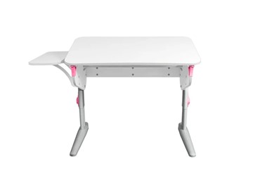 Детский стол-трансформер 5/100 (СУТ.46) + Polka_b 5/550 Рамух белый/серый/розовый в Энгельсе