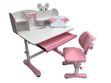 Растущая парта + стул Carezza Pink FUNDESK в Энгельсе