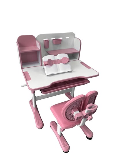 Парта растущая + стул Vivo Pink FUNDESK в Энгельсе - изображение 2