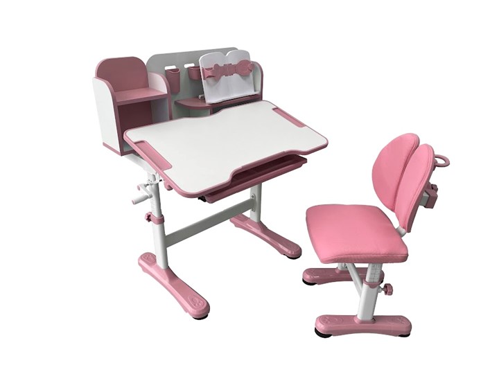 Парта растущая + стул Vivo Pink FUNDESK в Энгельсе - изображение 5