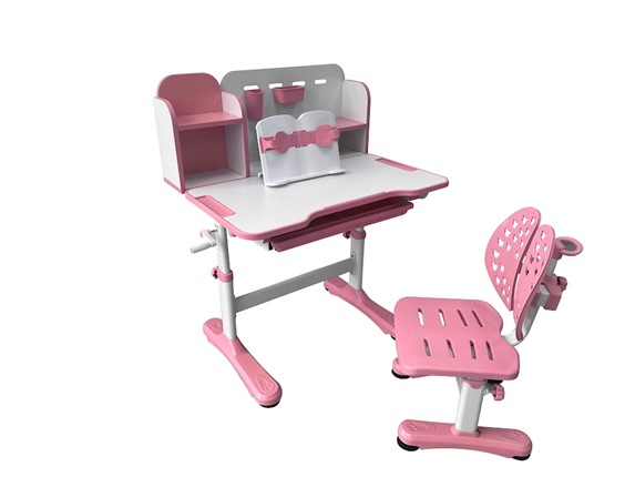 Парта растущая + стул Vivo Pink FUNDESK в Саратове - изображение