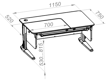 Детский стол-трансформер L/70-45 (СУТ 62) с лотком, белый/белый/лайм в Балаково - предосмотр 1