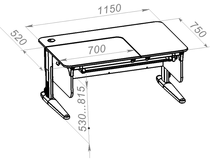 Детский стол-трансформер L/70-45 (СУТ 62) с лотком, белый/белый/лайм в Энгельсе - изображение 1