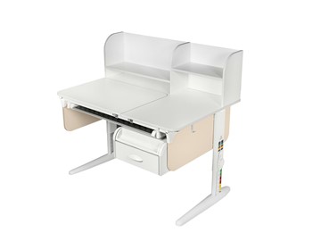 Детский стол-трансформер Lp/70-45 (СУТ.62 PRO) + Tumba 8 с лотком белый/белый/крем в Энгельсе