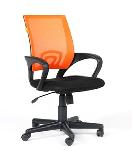 Офисное кресло CHAIRMAN 696 black Сетчатый акрил DW66 оранжевый в Саратове - предосмотр